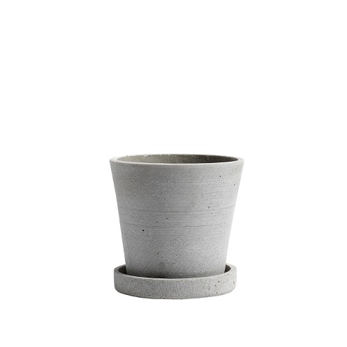 *Flowerpot With Saucer With Hole S 플라워 팟 위드 소서 (구멍있음) S그레이(508402)