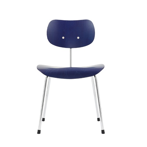SE68 Chair (Non-stackable 19003)SE68 체어 논스태커블 코발트 블루 스테인드 (RAL5013)/크롬 프레임
