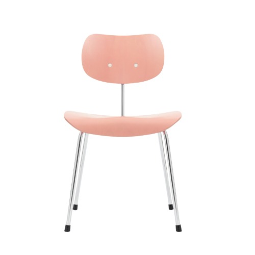 SE68 Chair (Non-stackable 19004)SE68 체어 논스태커블 로즈 스테인드 (RAL3012)/크롬 프레임