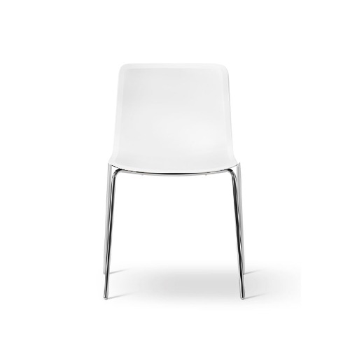 #Pato 4-Leg Chair, Tube base파토 튜브 체어 화이트 / 크롬 주문 후 6개월 소요