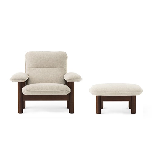 Brasilia Lounge Chair+Ottoman브라질리아 라운지 체어 + 오토만Moss #11 화이트/래커드 월넛(8052002+8152002 PC2T)주문 후 5개월 소요