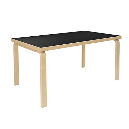 Aalto Table Rect. 82A알토 테이블 150*85블랙 Lino/네츄럴 버치 (28300583)