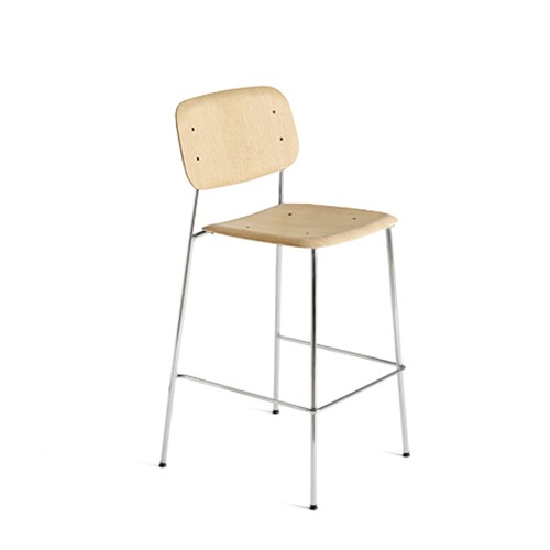 Soft Edge90 Bar Stool Low/10 Bar stool Low소프트 엣지90 바 스툴 로우워터 베이스 래커드 오크/크롬 스틸 (257003 1509000) 