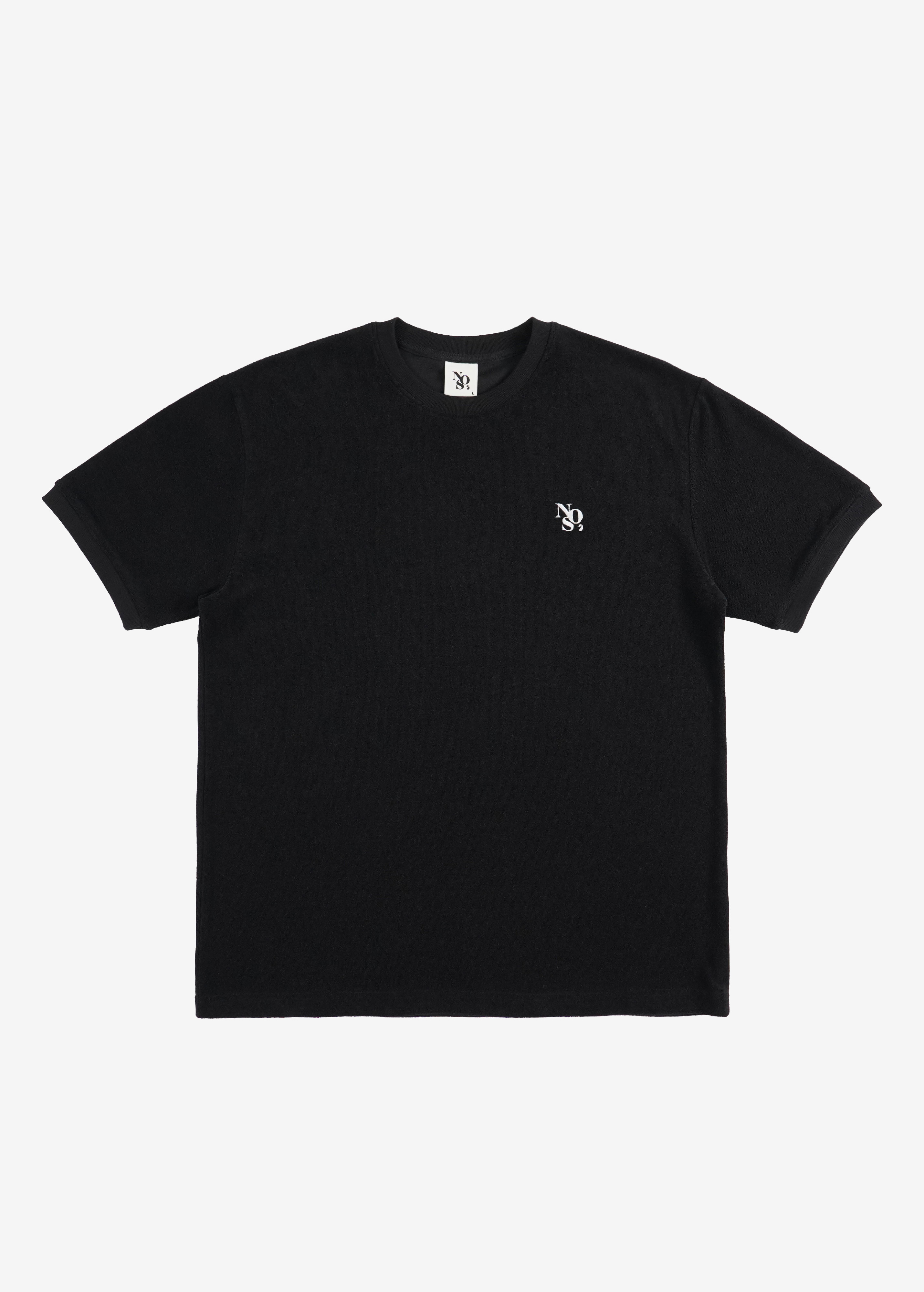 타월 티셔츠 - 블랙