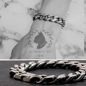 [GENTE] HEAVY CHAIN Silver Bracelet 21돈(15mm)헤비실버체인팔찌