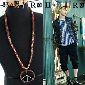 [HANJIRO] Bohemian peace necklace/한지로 보헤미안 핸드메이드 드림캐쳐 피스목걸이