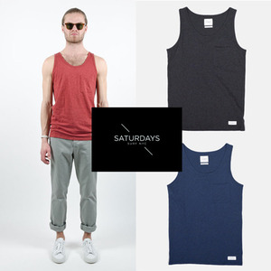 [Saturdays Surf NYC/BEAMS]Rosen Heather Tank 빔스 나시 WINE/M(95)