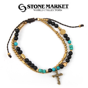 [STONE MARKET]Double Cross Bracelet 일본직수입 십자가스톤팔찌