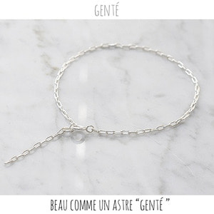 [GENTE] mini chain Bracelet (ALL SILVER)