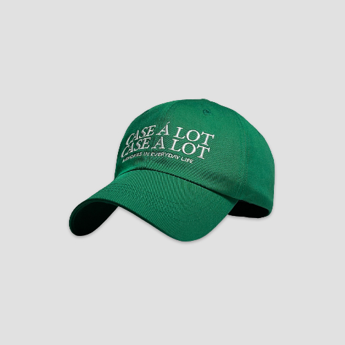 [케이스어랏] Slogon logo ball cap - Green