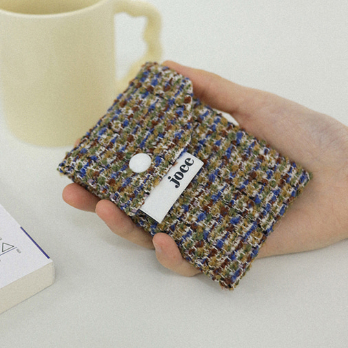 [스튜디오 조에] blend mini wallet - blue mustard