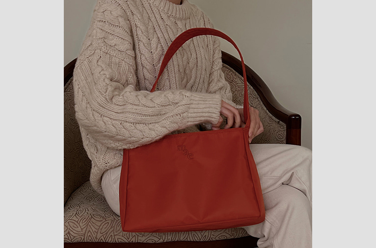 [무쿠앤에보니] Comfy bag - orange red (3차입고)