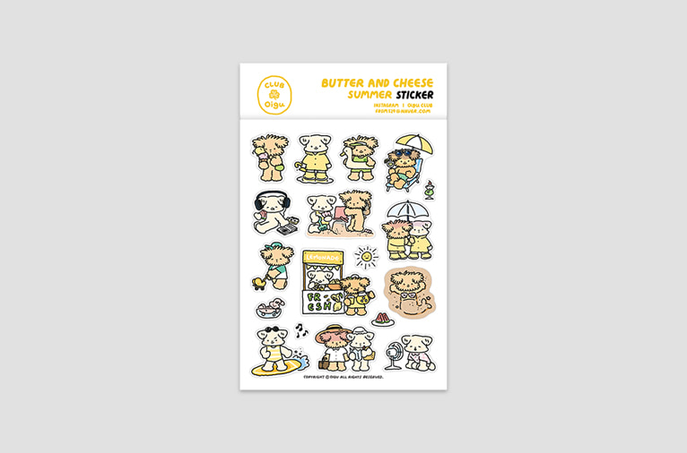 [529] Butter and Cheese sticker - Summer