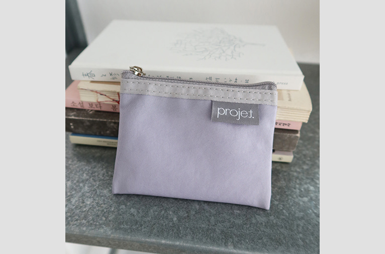 [projet] flat card pouch - pale purple (4차입고)