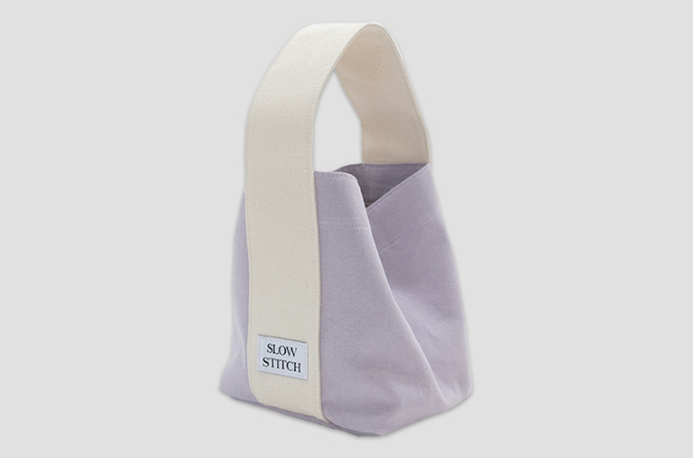 [슬로우스티치] slowstitch tote bag small - purple (재입고)