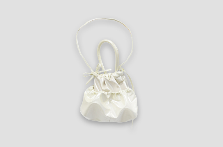 [케이크] crumble bucket bag mini - white (재입고)