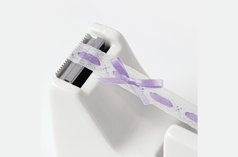 [BOKI] Eyelet Lace Die-cut Masking Tape - Purple Ribbon (재입고)