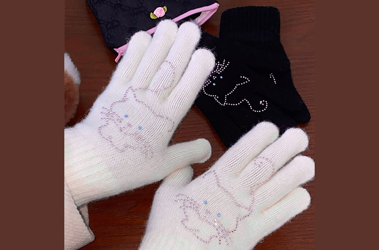 [헤이모먼트] Kitten Gloves (ivory)