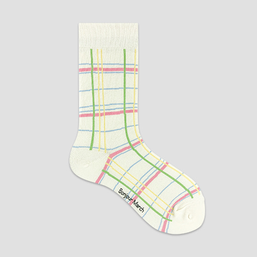 [봉주르마치] Lotus check socks (마지막수량)