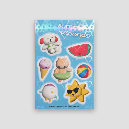 [띠로리소프트] Summer vacance sticker