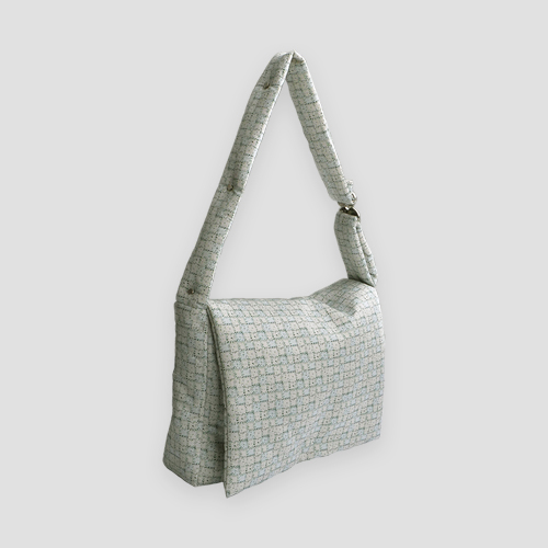 [리즘] Square padded bag - Green Blue (재입고)