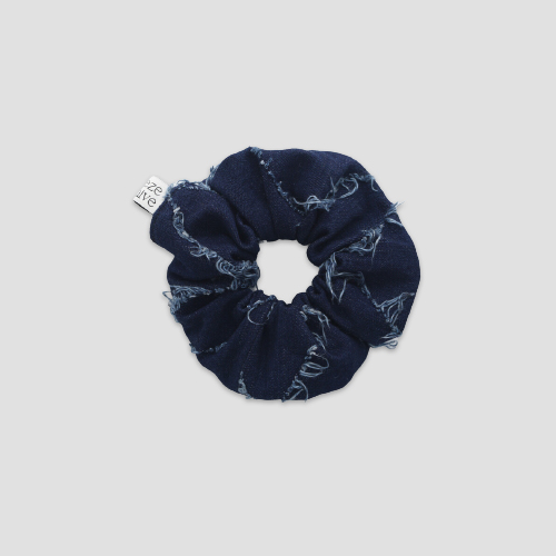 [브리즈아카이브] Denim Scrunchie - Deep blue (마지막수량)
