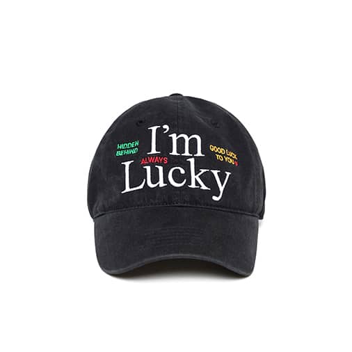 [히든비하인드] I’m Lucky BALL CAP (BLACK)