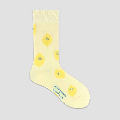 [봉주르마치] Pattern socks_pattern lemony (with 세컨드모닝) (재입고)