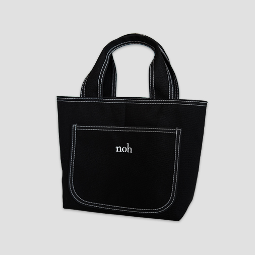 [noh] Stitch tote bag (black) (4차입고)