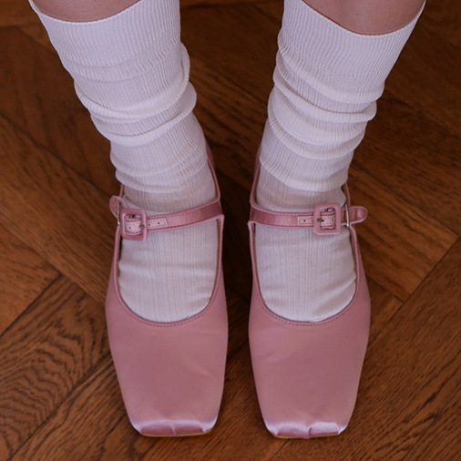 [도넛바이닐샵] loose middle socks - white
