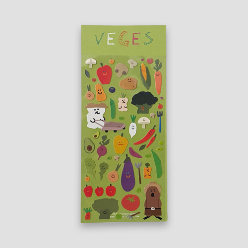 [다이노탱] Veges Glitter Sticker (마지막수량)