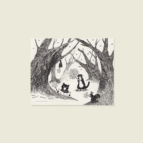 [후긴앤무닌] Mini 아트 포스터 - 마법의 숲 (재입고)
