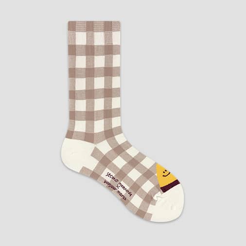 [봉주르마치] Peekaboo socks_check kumi (with 세컨드모닝) (재입고)