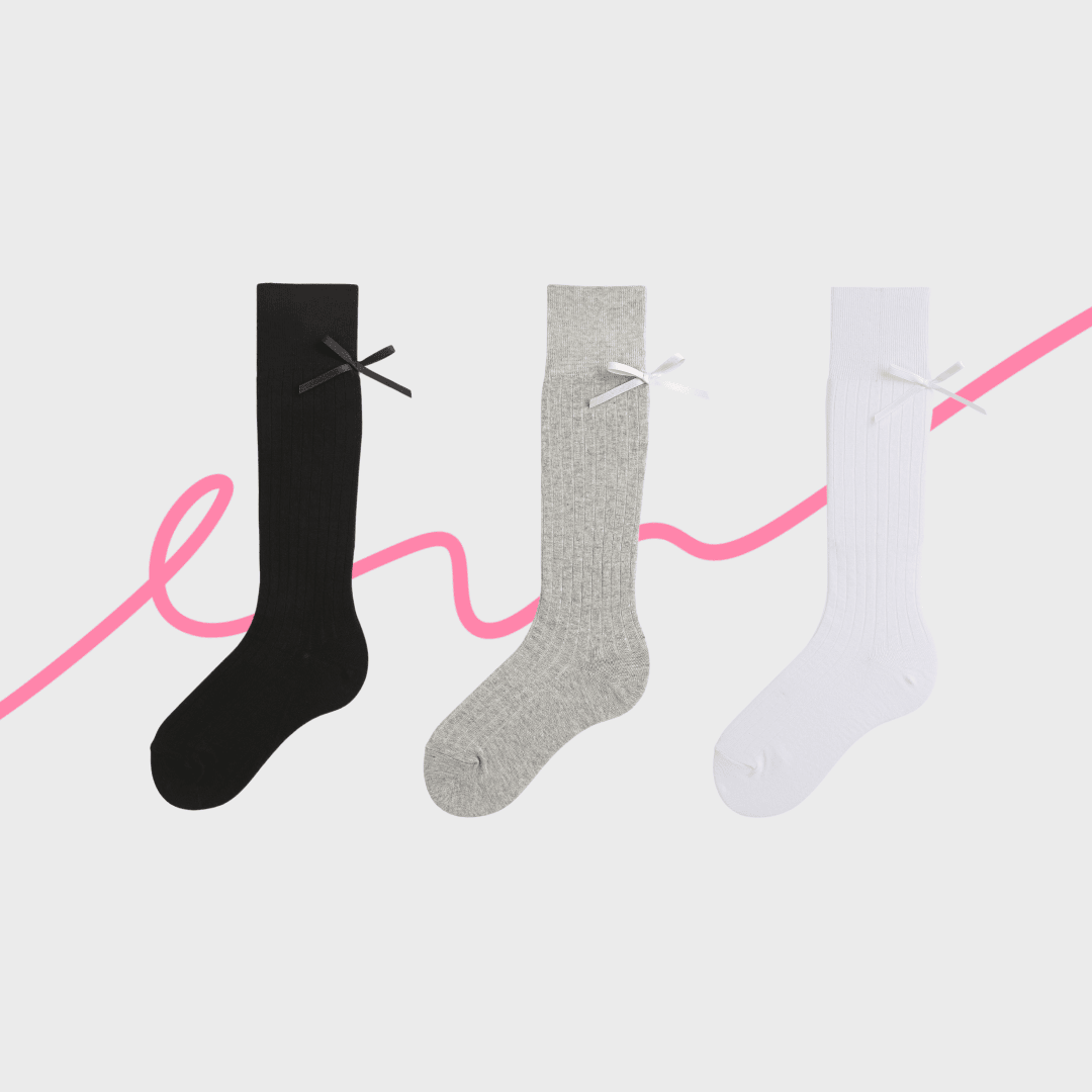 [도넛바이닐샵] ribbon tie socks (3차입고)