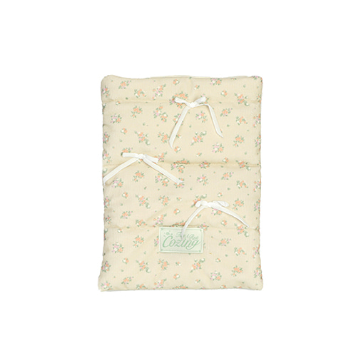 [cozing] Pillow notebook pouch_Floral ivory