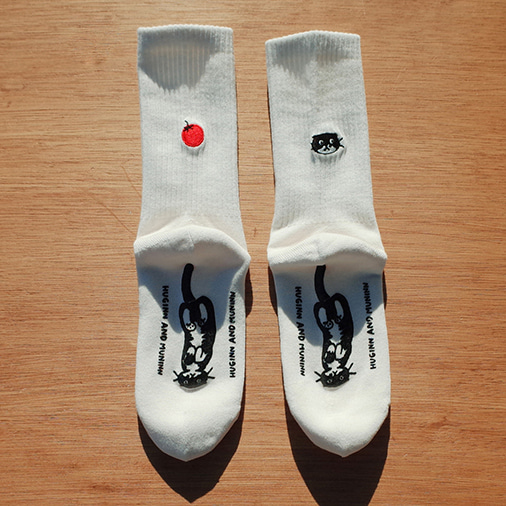 [후긴앤무닌] fruit mo socks_tomato