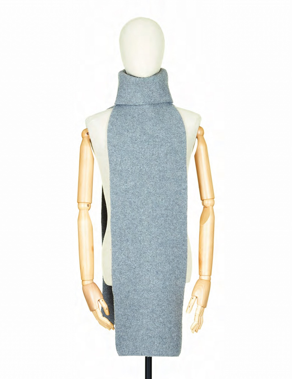 TURTLENECK SHORT SCARF_GREY