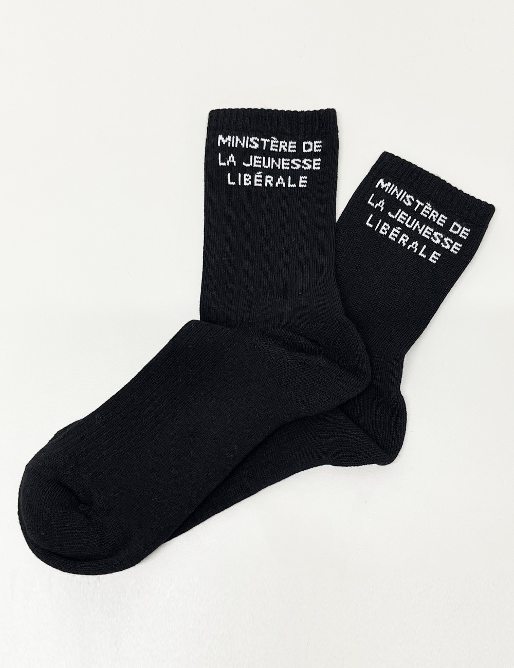 UNISEX LOGO SOCK KNIT_BLACK