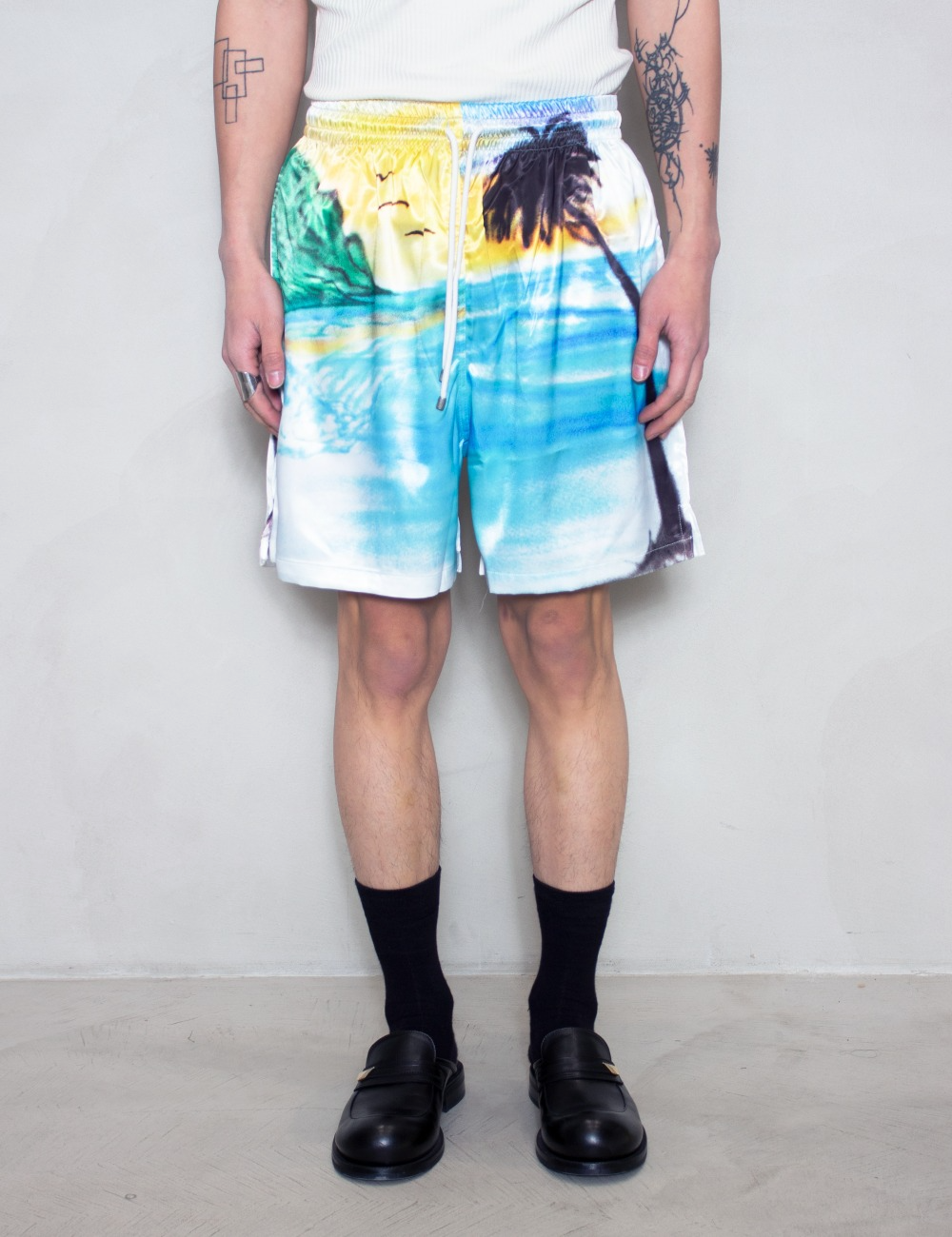 AIRBRUSHED SILK SHORTS