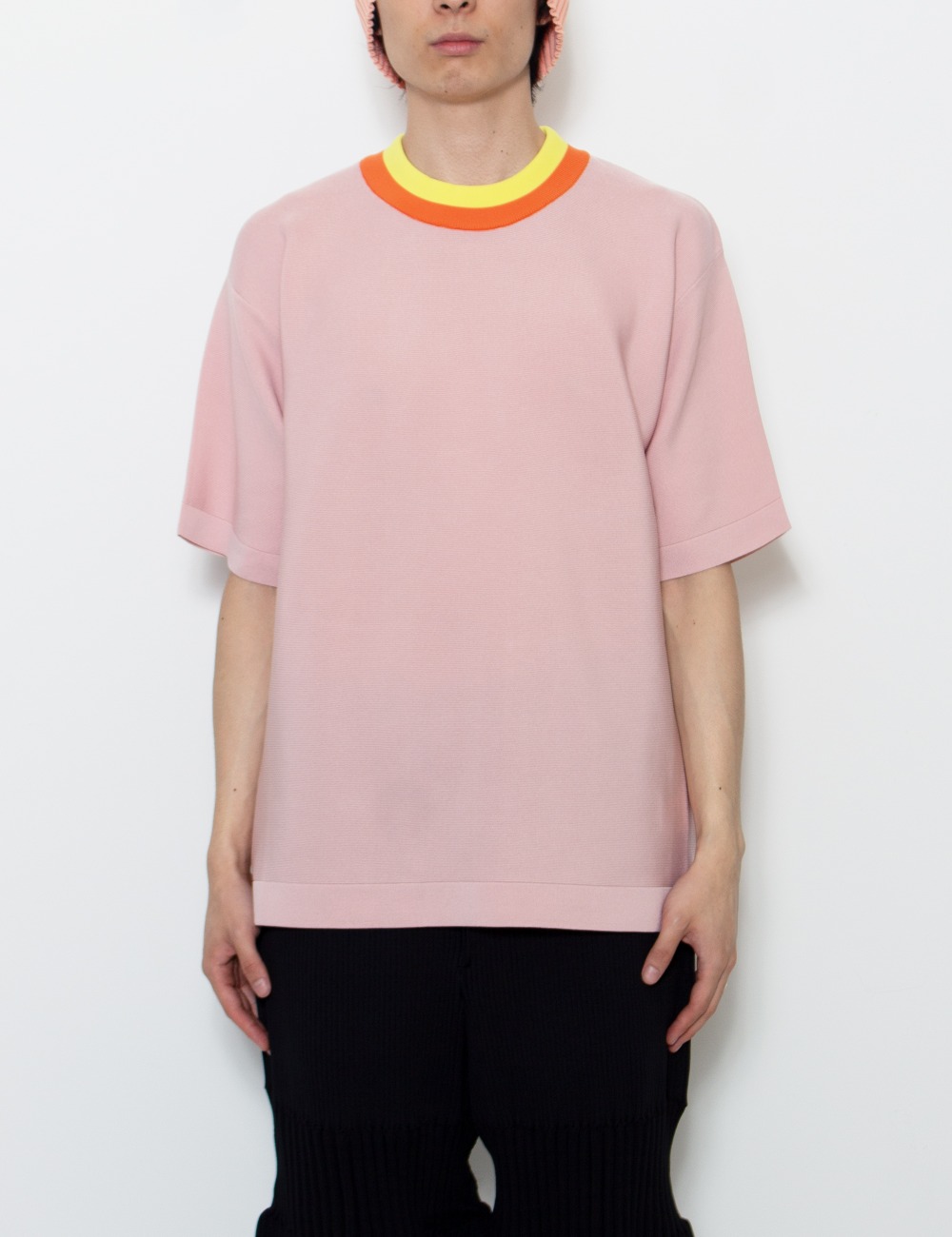 CUPRO GARTER CREW NECK 1_LIGHT PINK