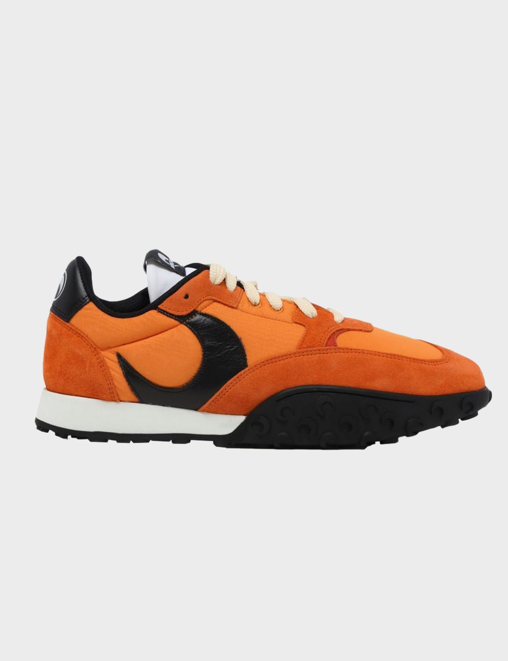 METAL FREE LEATHER LOW-TOP SNEAKERS_ORANGE