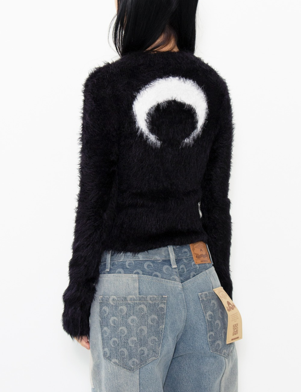 WILD PUFFY KNIT CREWNECK PULLOVER_BLACK