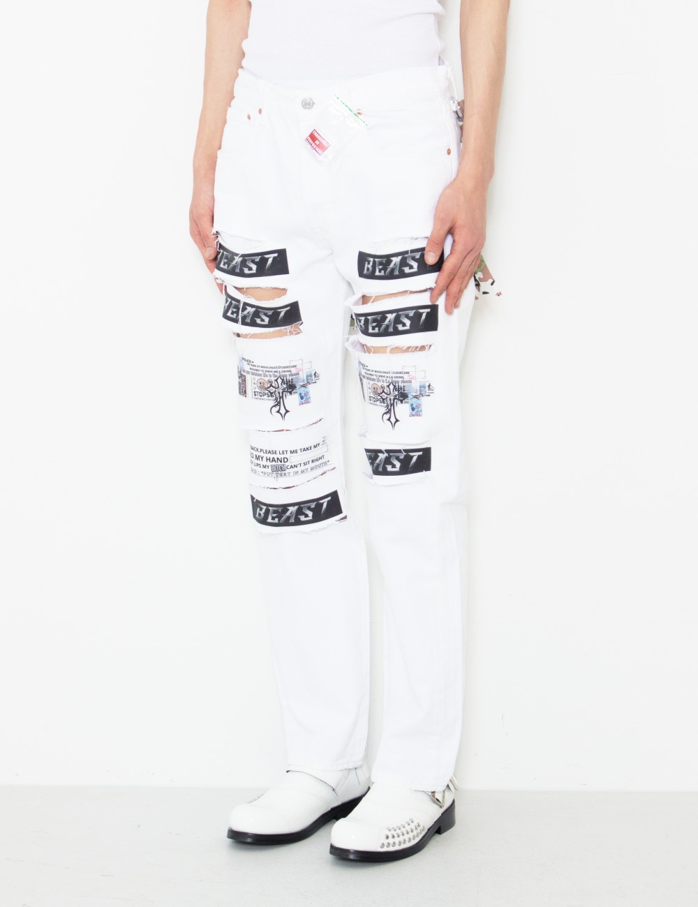 STOP 5G DENIM PANTS_WHITE