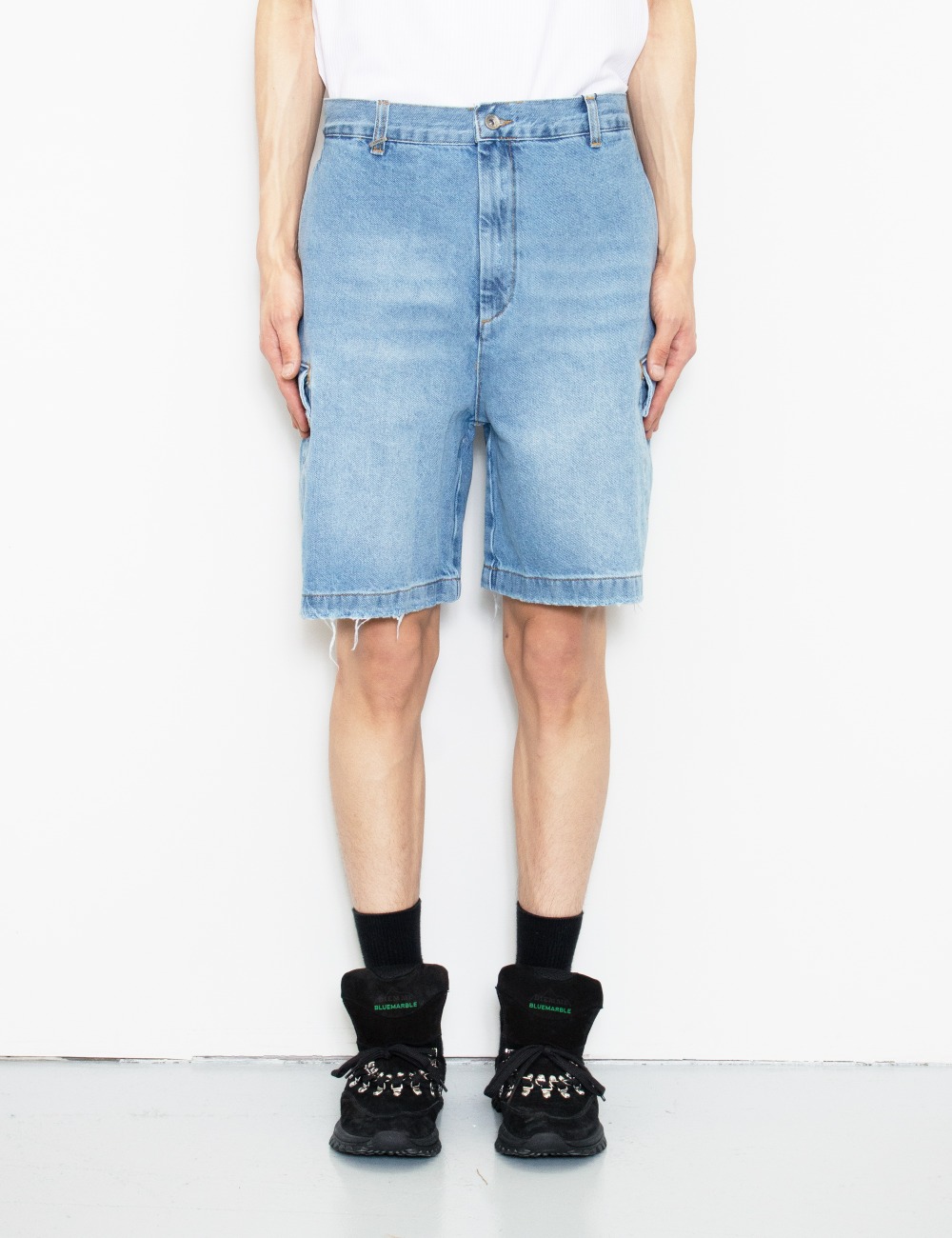 CARGO SHORTS_LIGHT BLUE DENIM