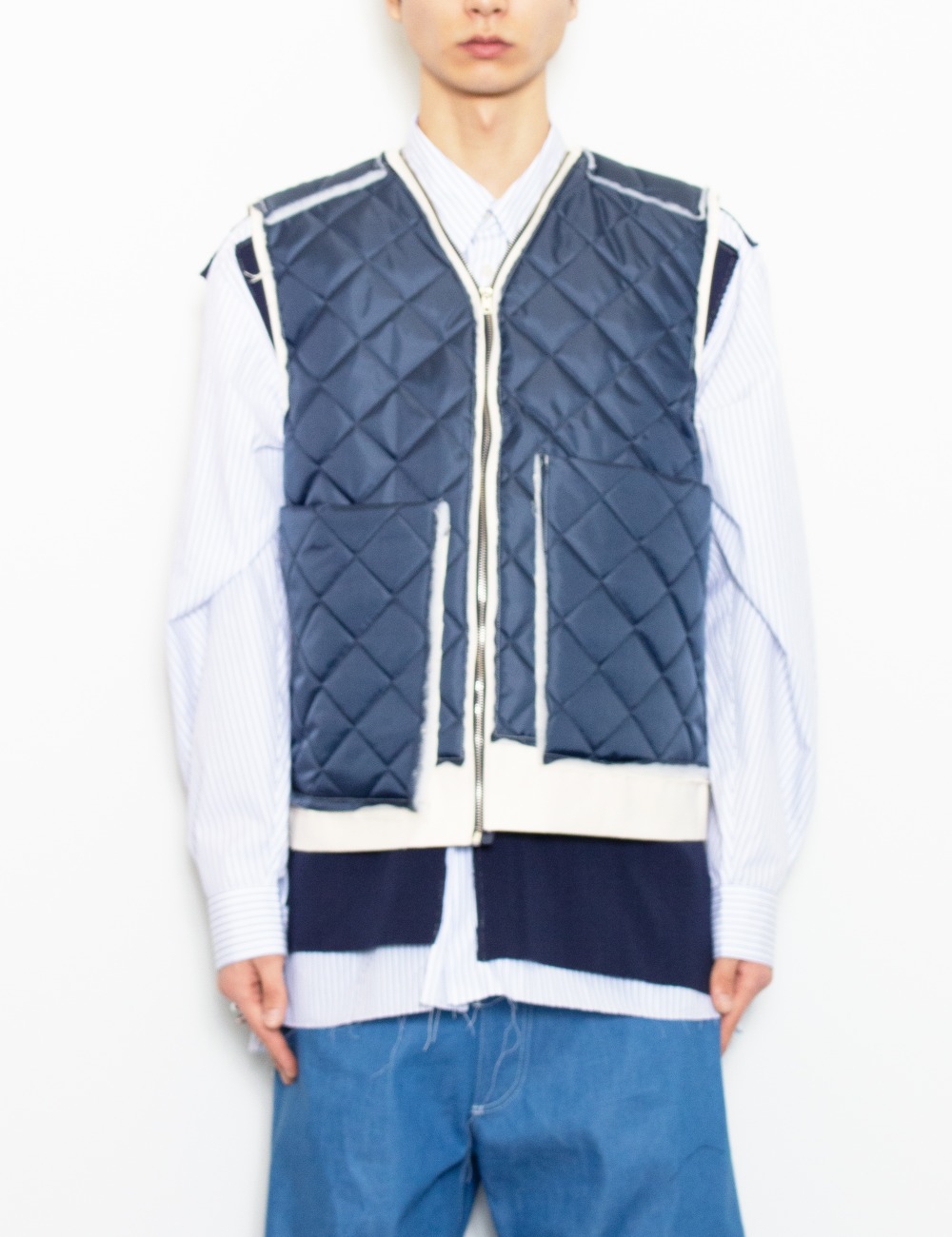 RESEARCH ZIP VEST_NAVY