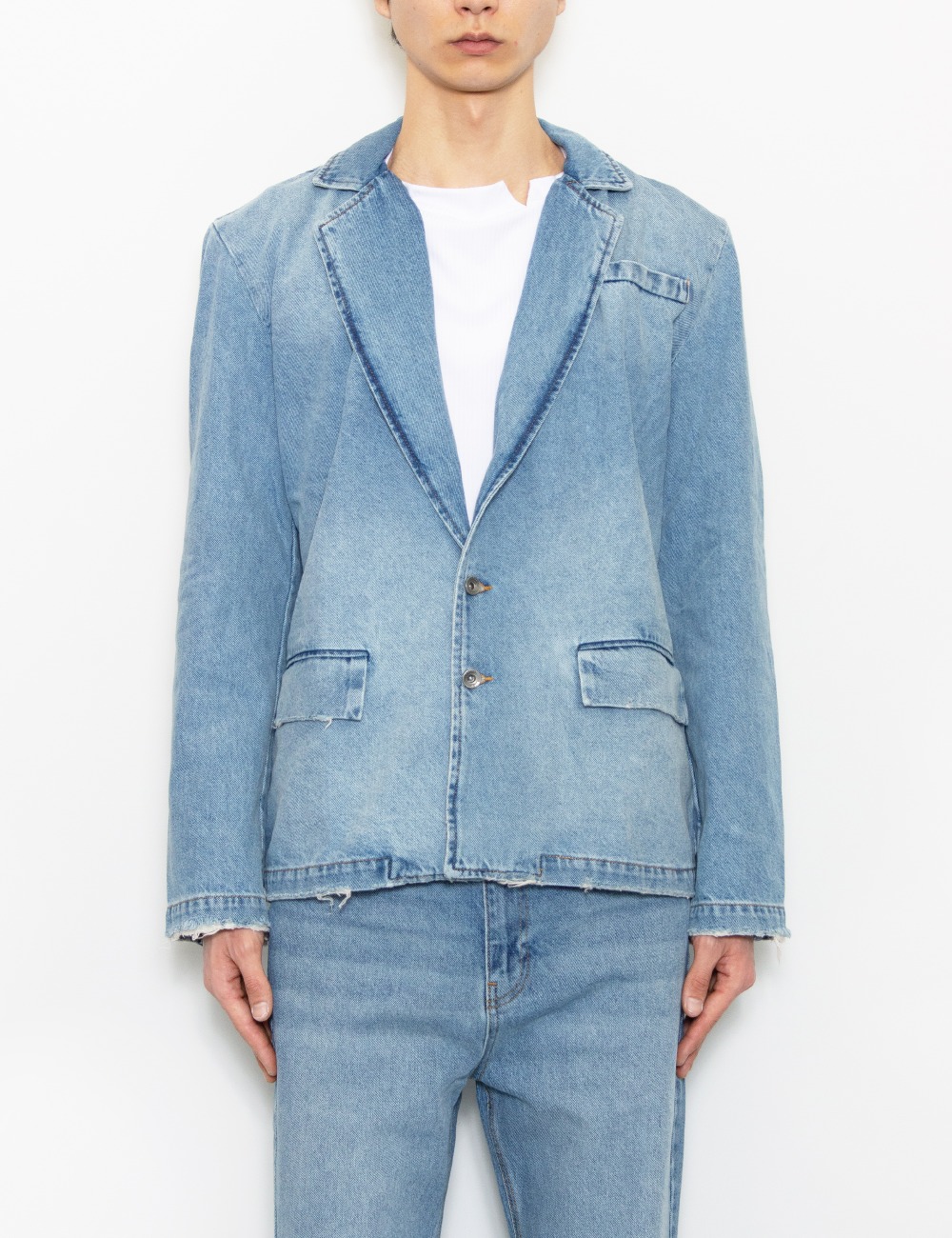 DENIM BLAZER_LIGHT BLUE DENIM