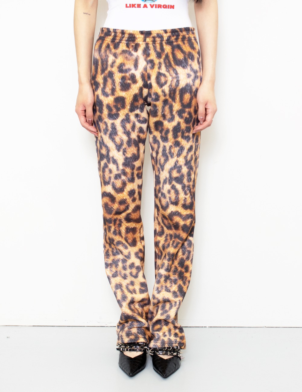 LEOPARD SWEATPANT_LIGHT BEIGE