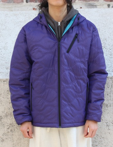 REVERSIBLE PRIMALOFT HOODIE_PURPLE/TURQUOISE