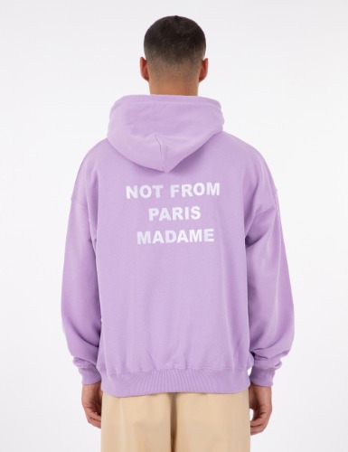 SLOGAN EMBROIDERED HOODIE_PURPLE