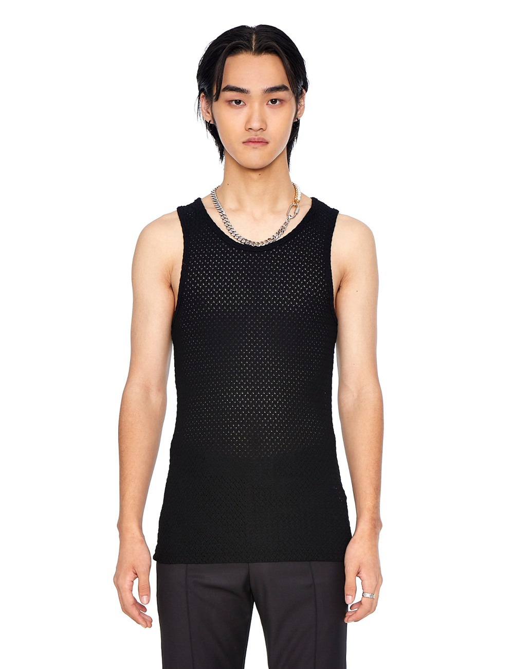 KNITTED SLEEVELESS_BLACK